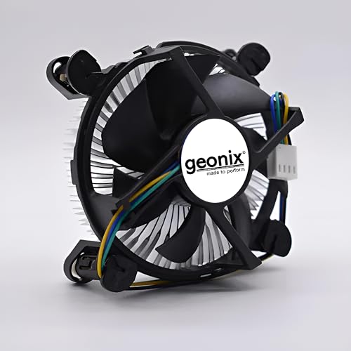 Geonix LGA 1200 CPU FAN I Black I Low Power Cosumption I Optimal Cooling Performance I 1 Year Warranty - Image 1