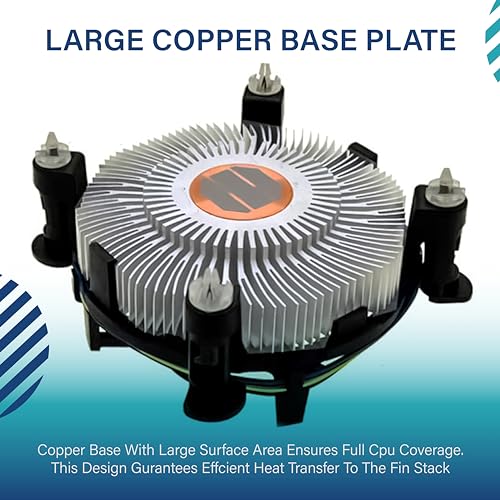 Geonix LGA 1200 CPU FAN I Black I Low Power Cosumption I Optimal Cooling Performance I 1 Year Warranty - Image 4