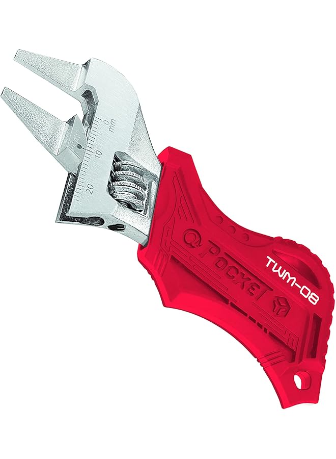 ENGINEER Smart' Adjustable Spanner (Stubby Type) with Thin, Super Slim 2mm Jaws. twm-08, Red, 110mm - Image 1