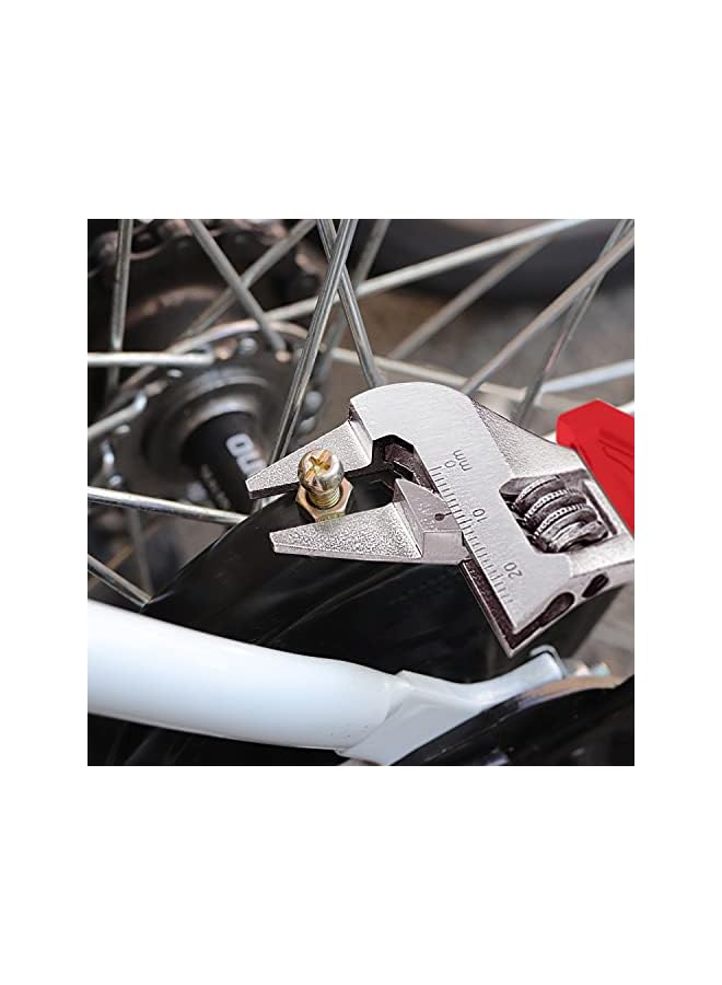 ENGINEER Smart' Adjustable Spanner (Stubby Type) with Thin, Super Slim 2mm Jaws. twm-08, Red, 110mm - Image 2