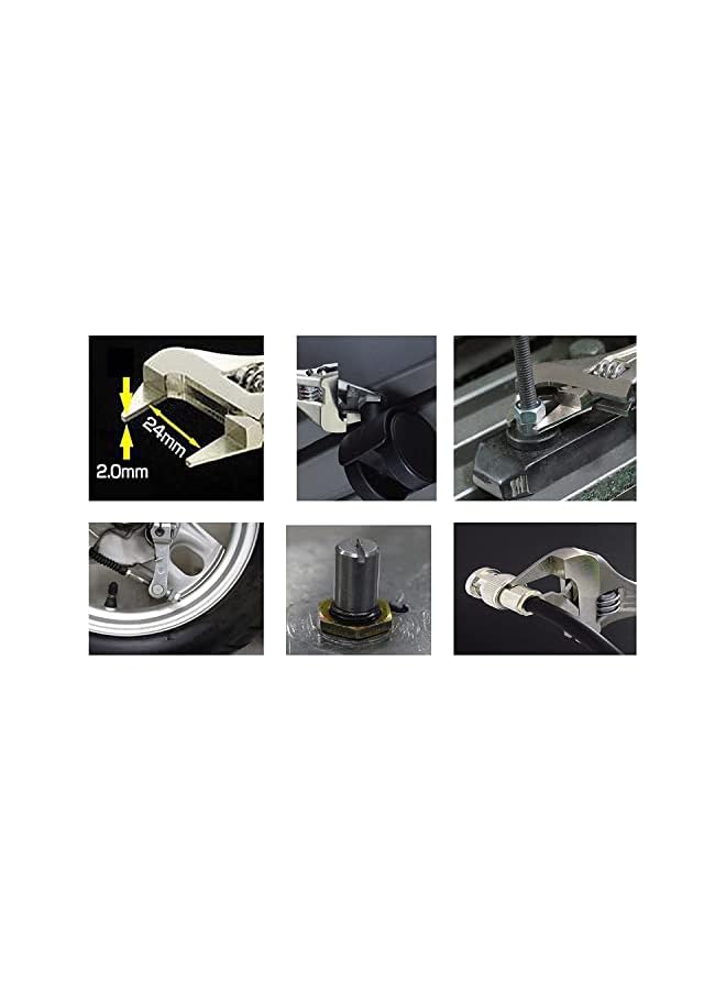 ENGINEER Smart' Adjustable Spanner (Stubby Type) with Thin, Super Slim 2mm Jaws. twm-08, Red, 110mm - Image 3