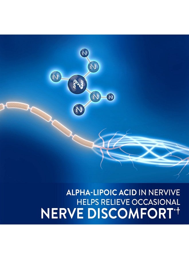 نيرفيف Nervive Advanced Nerve Relief + Mobility، مع حمض ألفا ليبويك للمساعدة في تقليل آلام الأعصاب والضعف وعدم الراحة*† والبوسويليا لتعزيز الحركة*، فيتامينات B12 وB6 وB1، 30 قرصًا - Image 4