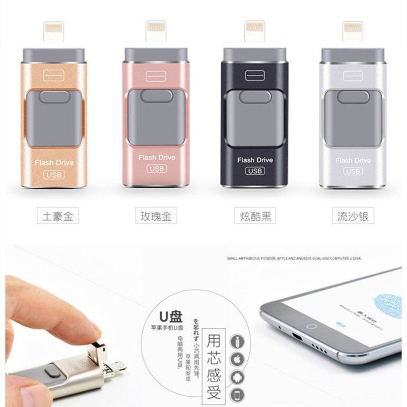Suitable For Apple Android Mobile Phone Computer Three-Use Usb Creative High-Speed U Disk Ipadmini Expansion Container Otg - Image 3
