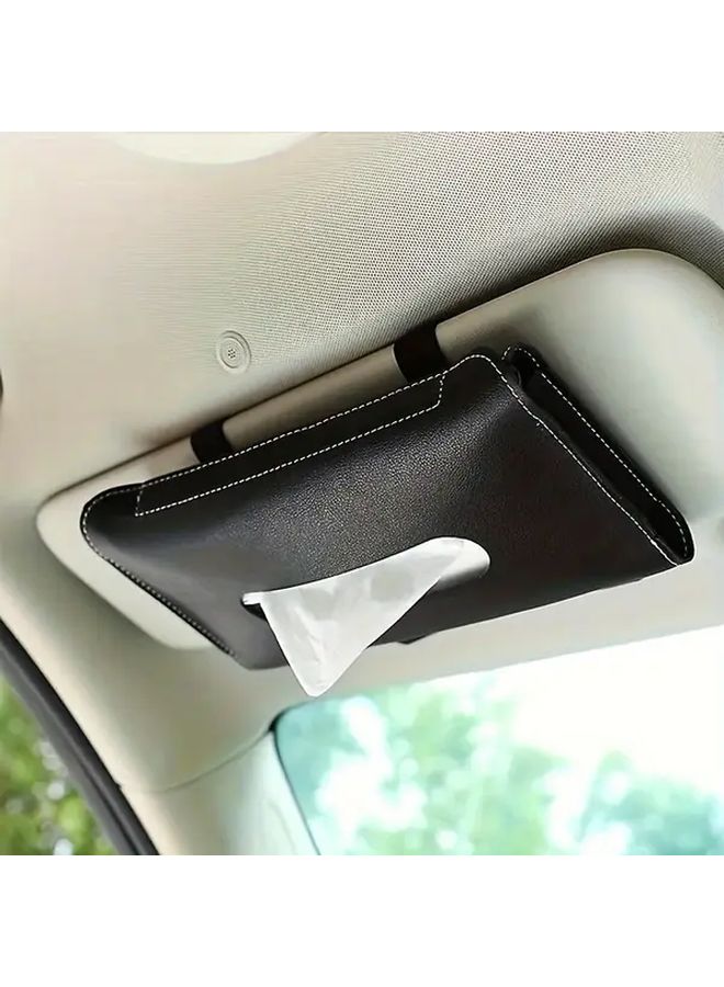 2 Ply 50 Sheets Portable Facial Tissues for Car Sun Visor Holder 1 Pack - Image 3