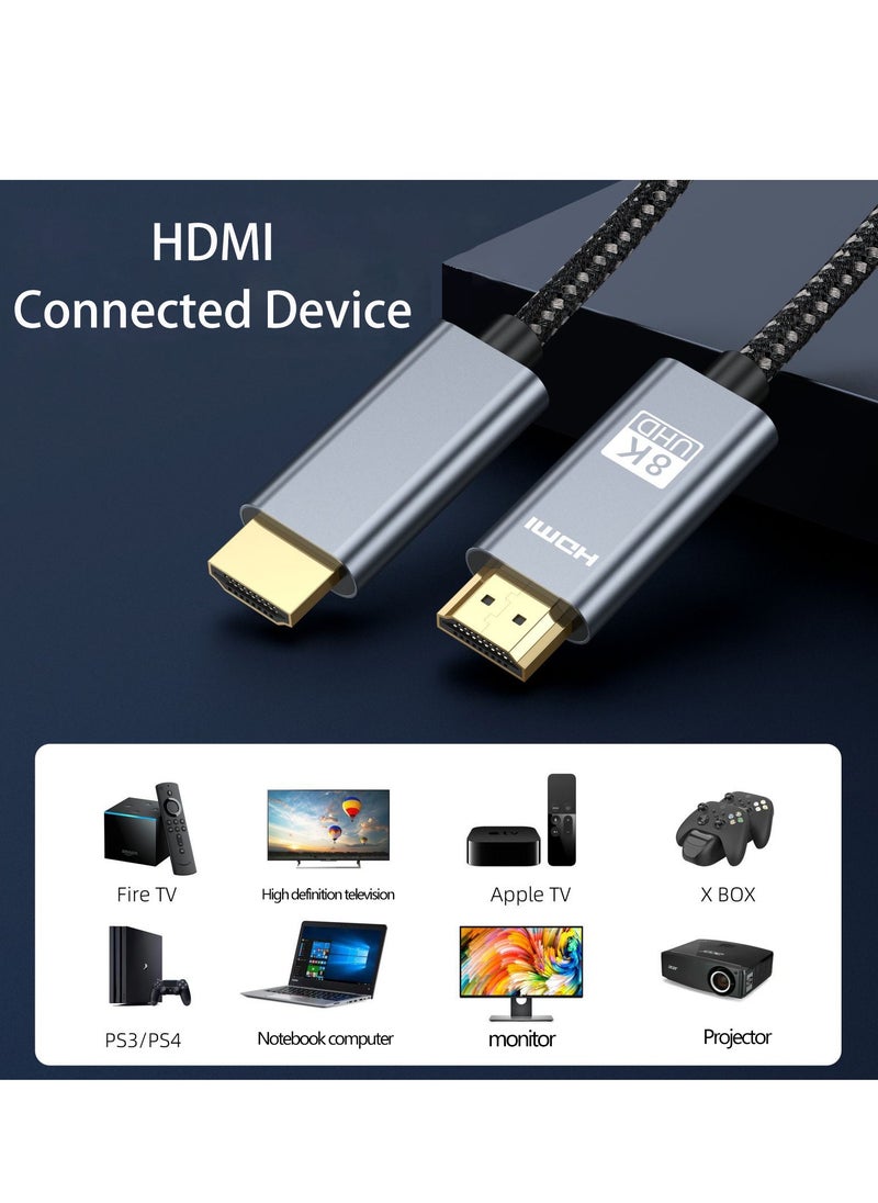 Generic - 8K High-definition cable HDMI 2.1 data connection cable,Supports 4K,Suitable for projectors,Computer monitors,televisions,etc PS5、PS4、Xbox、switch - Image 1