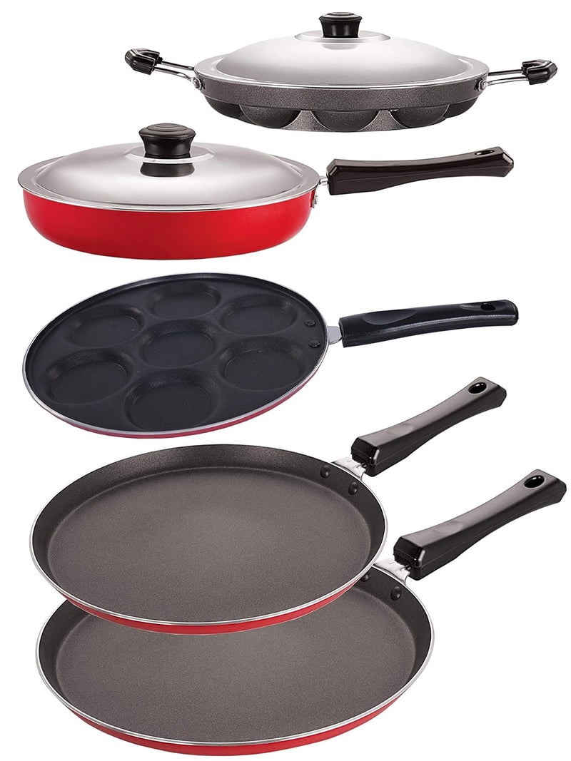 Nirlon Non-Stick Aluminium Odor Free 5 Piece Chemical Free Kitchenware Gift Set - Image 1