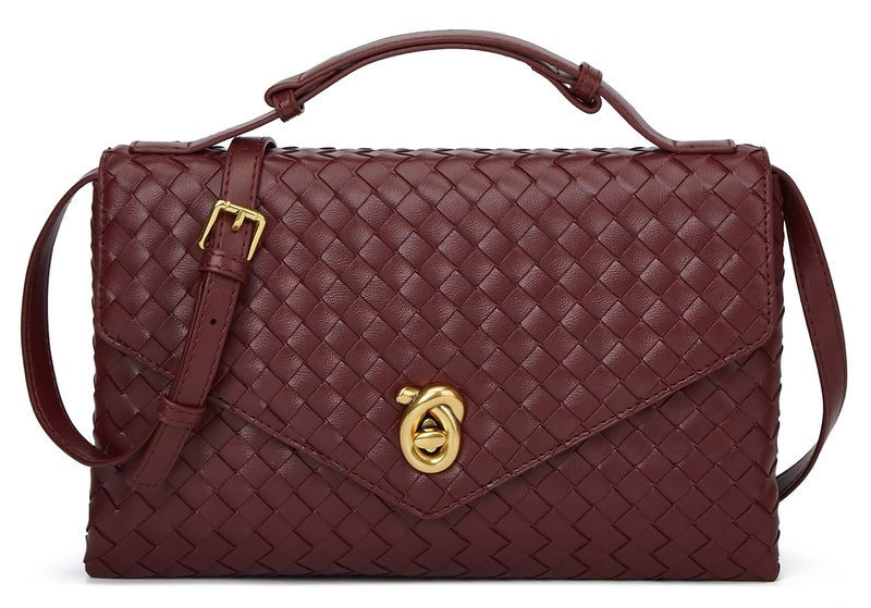 Upbull Trendy Woven Evening Clutch Purses Women PU Leather Evening Handbags Underarm Shoulder Crossbody Purse Wedding Wallet - Image 1