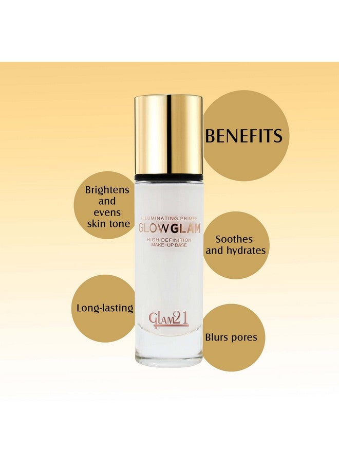 جلام 21 برايمر Glam21 Illuminating Hd، توهج فوري، غير دهني، تركيبة خفيفة الوزن تدوم طويلاً، لمسة نهائية غير لامعة، لون طبيعي 40 مل - Image 3