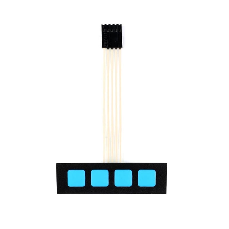 1 * 2 3 4 5 مفتاح غشاء رئيسي 3 * 4 لوحة مفاتيح مصفوفة 4X5 مع 1X6LED (ذهبي) - Image 1