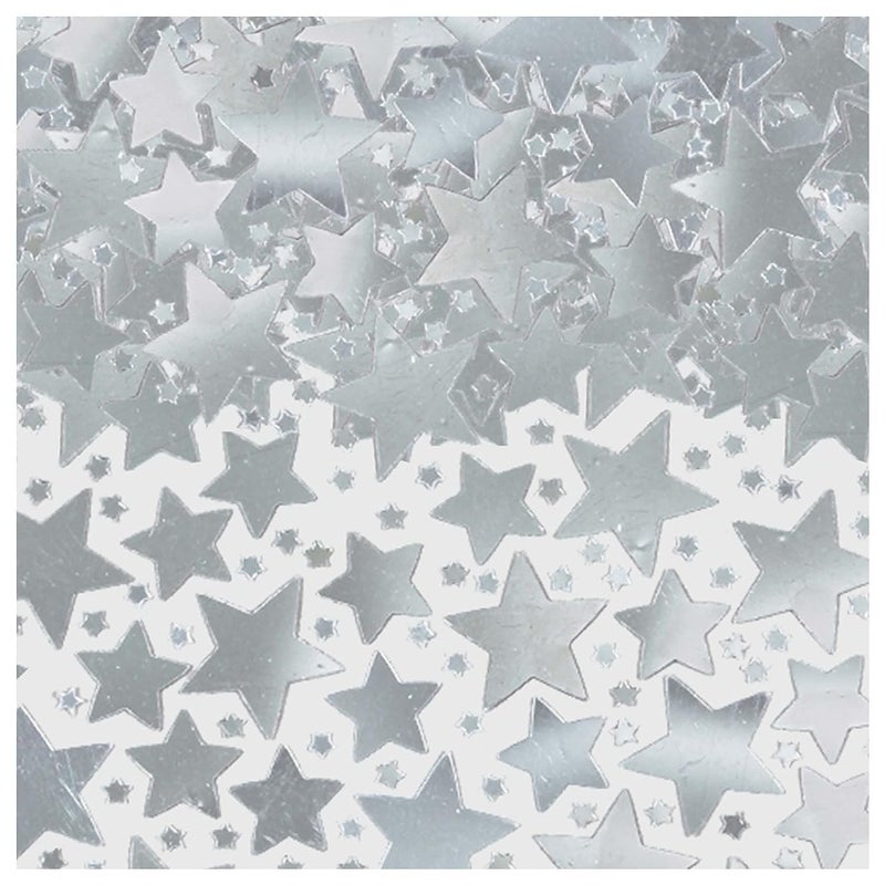 Amscan Silver Metallic Star Confetti 25 oz 1 Count Fun Shiny Decoration for Parties and Events