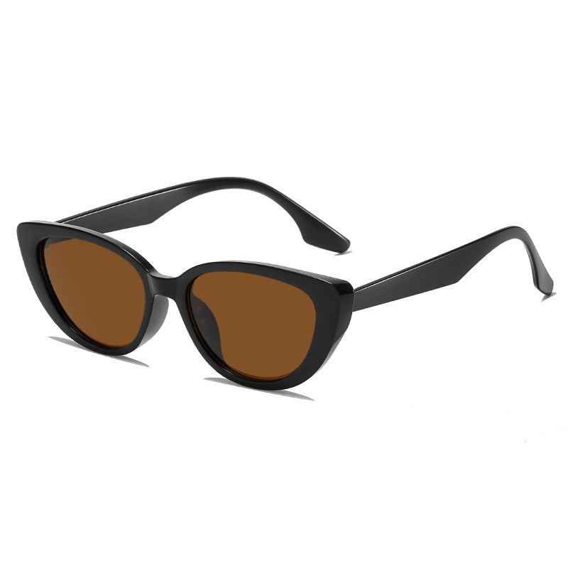 Generic Chic Cat Eye Sunglasses, Retro Fashion Unisex Shades black tea 