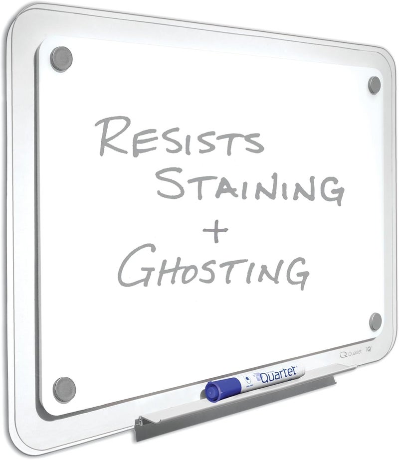 Quartet Quartet iQTotal Erase Marker Board 11 x 6 34 Inches White Translucent Frame TM1107  - Image 2
