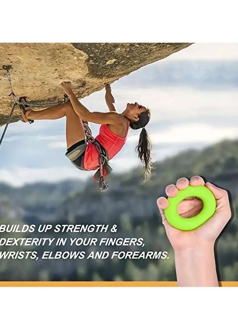 سبال مجموعة مكونة من 3 قطع لتمرين قوة القبضة - أداة تمرين قبضة اليد القابلة للتعديل، ومشد الأصابع، ومقوي الحلقات لتمرين اليد والأصابع والساعد - مثالية للرياضيين والموسيقيين وإعادة التأهيل - Image 5