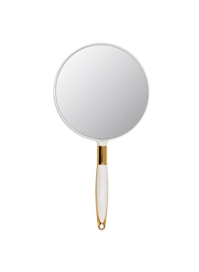 Eaoundm Round Hand Held Mirror For Makeup Hand Mirror (6.9W X 13 L Inchs White) - Image 1