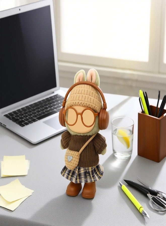 ibayda 17cm Doll Knit Style Outfits Clothes and Accessories Set Include: Hat, Sweater, Dress, Bag, Glasses, Earphone and Shoes (Doll Not Included) - Image 4
