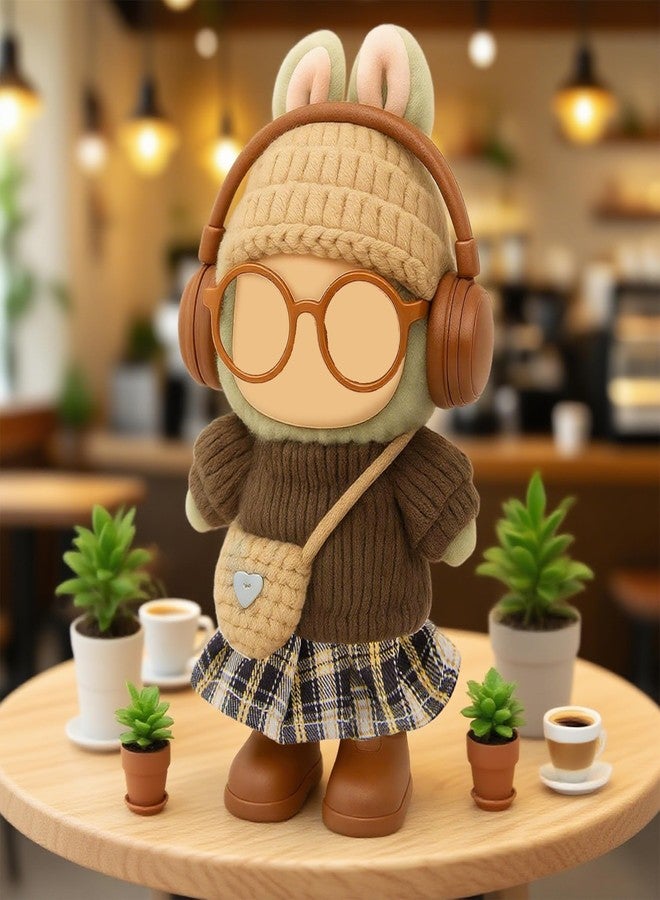 ibayda 17cm Doll Knit Style Outfits Clothes and Accessories Set Include: Hat, Sweater, Dress, Bag, Glasses, Earphone and Shoes (Doll Not Included) - Image 5