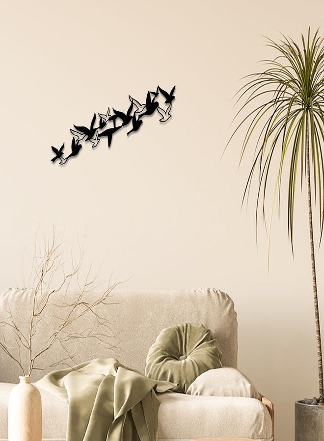 Xedatric Coastal Seagull Decor,Metal Bird Wall Art Minimalist Bird Themed Wall Decor Sculpture for Living Room, Bedroom, Beach House Unique Flock of Birds Design for Home Décor Accents - Image 3