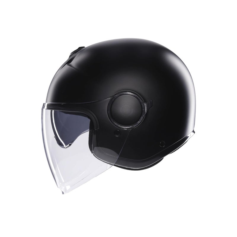 AGV AGV - ETERES E2206, Jet Unisex Motorcycle Helmet, Open Face Motorbike Helmet with Antitheft Ring, Anti-Scratch and Anti-UV Visor, Instant Sweat Absorption Technology, Matt Black, M  - Image 2