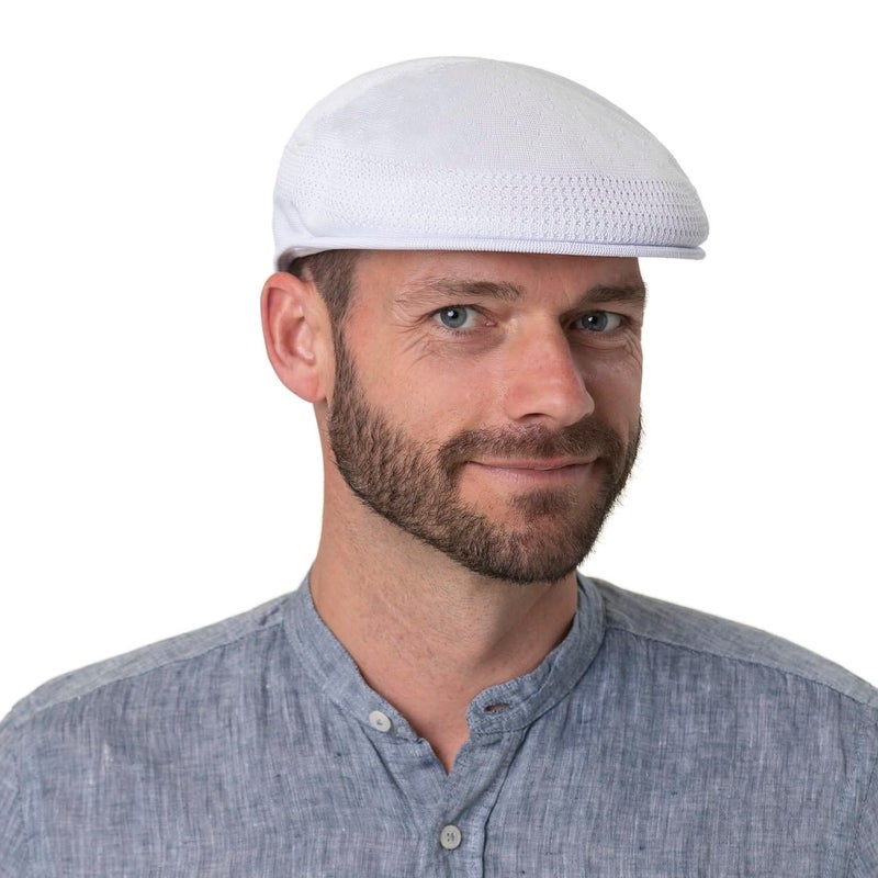 KANGOL قبعة كانغول للرجال من نوع تروبيك فينتير 504، بيضاء، متوسطة - Image 2