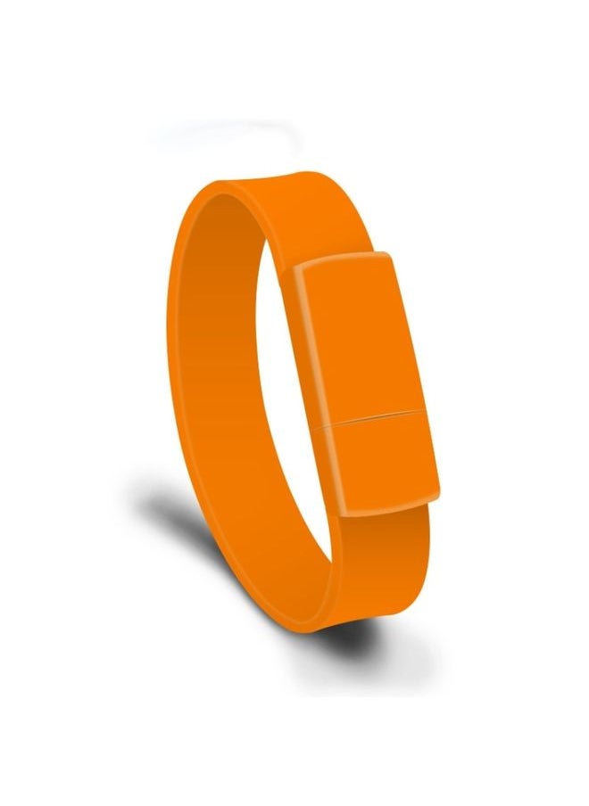 BURAQ MicroDrive 32GB USB 2.0 Fashion Bracelet Wristband U Disk (Orange)  - Image 1