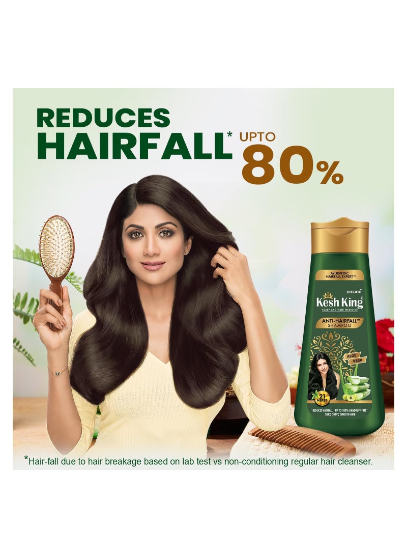 emami Kesh King Anti Hair Fall Shampoo with Aloe & Ayurvedic 21 Herbs - 200 ml  - Image 4