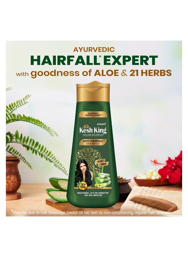 emami Kesh King Anti Hair Fall Shampoo with Aloe & Ayurvedic 21 Herbs - 200 ml  - Image 3