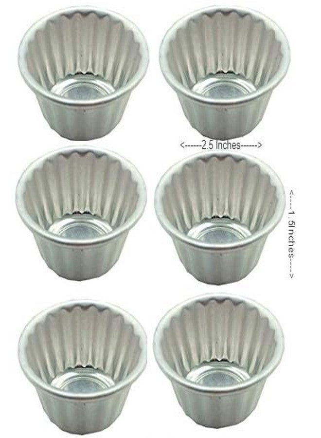 RINKLE TRENDZ Aluminium Jelly Cup Cake Mould Small - 6 Pieces Set - Image 4