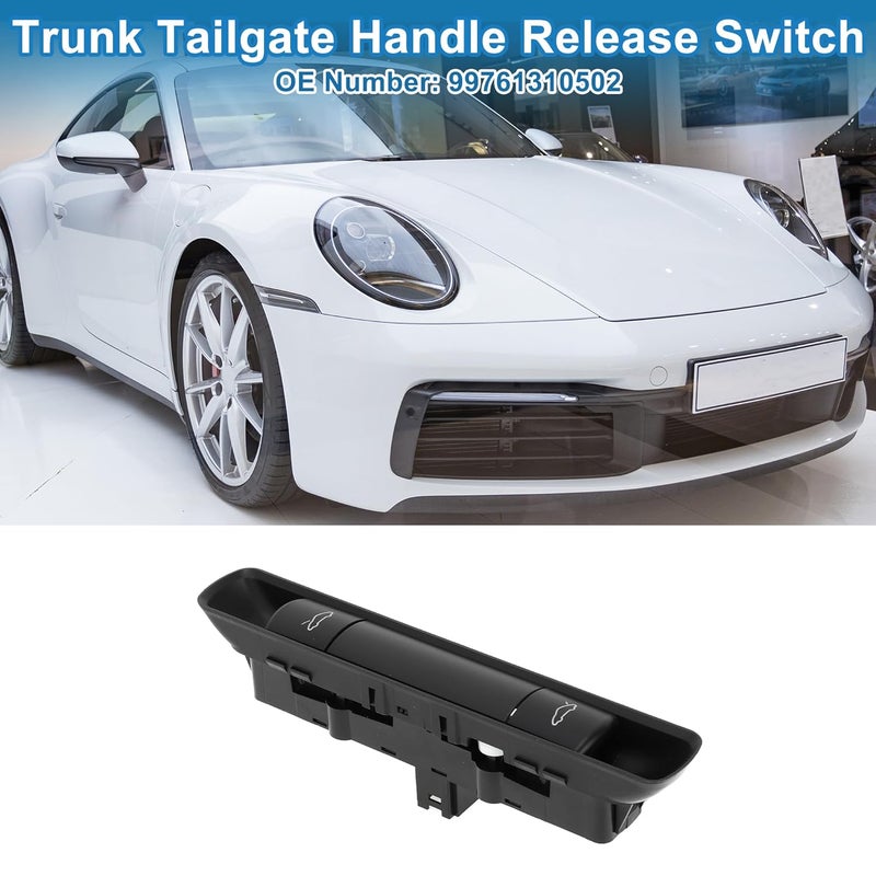 A ABSOPRO Hood Decklid Release Trunk Switch No.99761310502 for Porsche 911 Boxster Cayman Black - Image 2