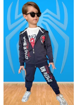 SPIDERMAN Boy 3 Piece Hooded Set Tracksuit - 2 Yarn Lycra Fabric  - Image 3