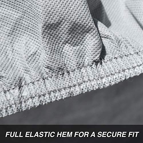 Budge غطاء سيارة بودج لايت مقاوم للأوساخ، مقاوم للخدوش، قابل للتنفس، مقاوم للغبار، يناسب سيارات السيدان حتى 200 بوصة، رمادي - Image 5