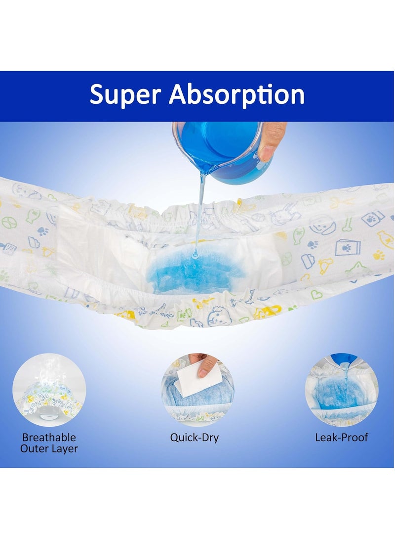 Pink Demon Disposable Pet Diapers Male Dogs Super Absorbent Soft Including 20 Count for Puppy Cats or Dogs 4-8 kg Blue Size  M  - Image 3