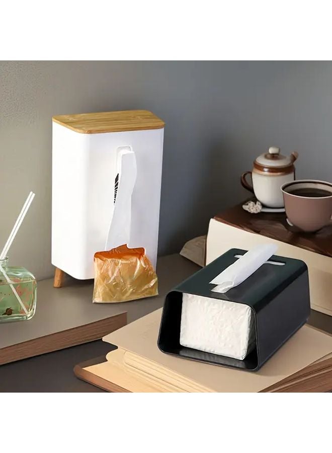 صندوق المناديل الأبيض الحديث من النوع T للتركيب على الحائط بدون حفر باستخدام اللاصق - Image 1