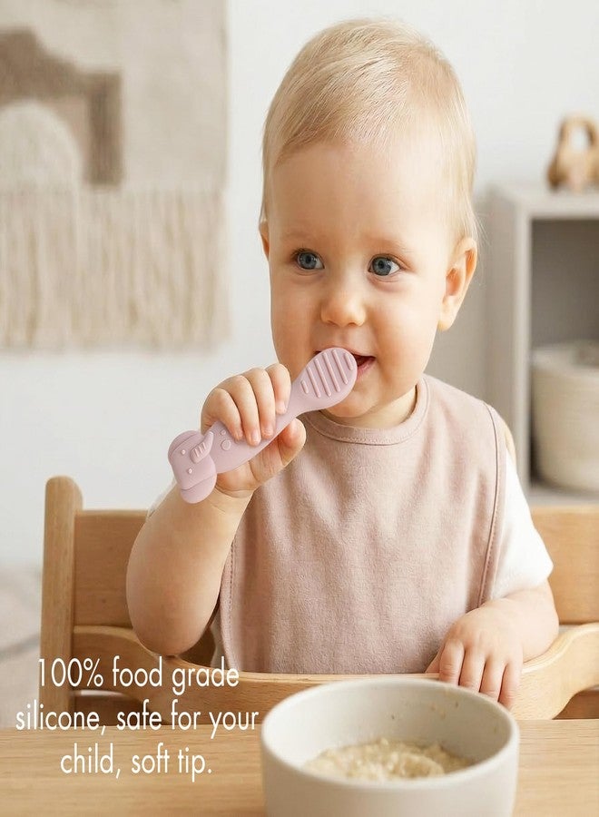 ROCCED Baby Spoons Set 6 Pack Silicone Baby Pre Spoons for Infants, BPA Free Soft Tip Infant Spoon Baby Led Weaning Spoon for Self Feeding Teething Spoon Toddler Feeding Utensils ROCCED - Image 3