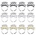 BinaryABC Happy New Year Headband TiaraNew Years Party FavorNew Years Eve Party Decorations 12Pcs - Image 3