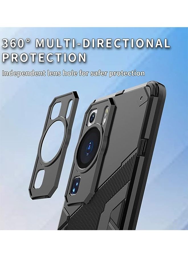 أوشن هواوي P60 برو الهاتف المحمول شل ( أسود ) ، تبو امتصاص الصدمات الكمبيوتر الصلبة المختلطة ، والمياه واقية من التعرق ، كامل حماية العدسة ، أربع زوايا المضادة للسقوط ، مع طوي قوس المخفية - Image 2