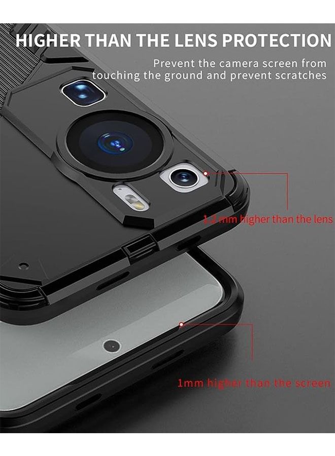 أوشن هواوي P60 برو الهاتف المحمول شل ( أسود ) ، تبو امتصاص الصدمات الكمبيوتر الصلبة المختلطة ، والمياه واقية من التعرق ، كامل حماية العدسة ، أربع زوايا المضادة للسقوط ، مع طوي قوس المخفية - Image 3