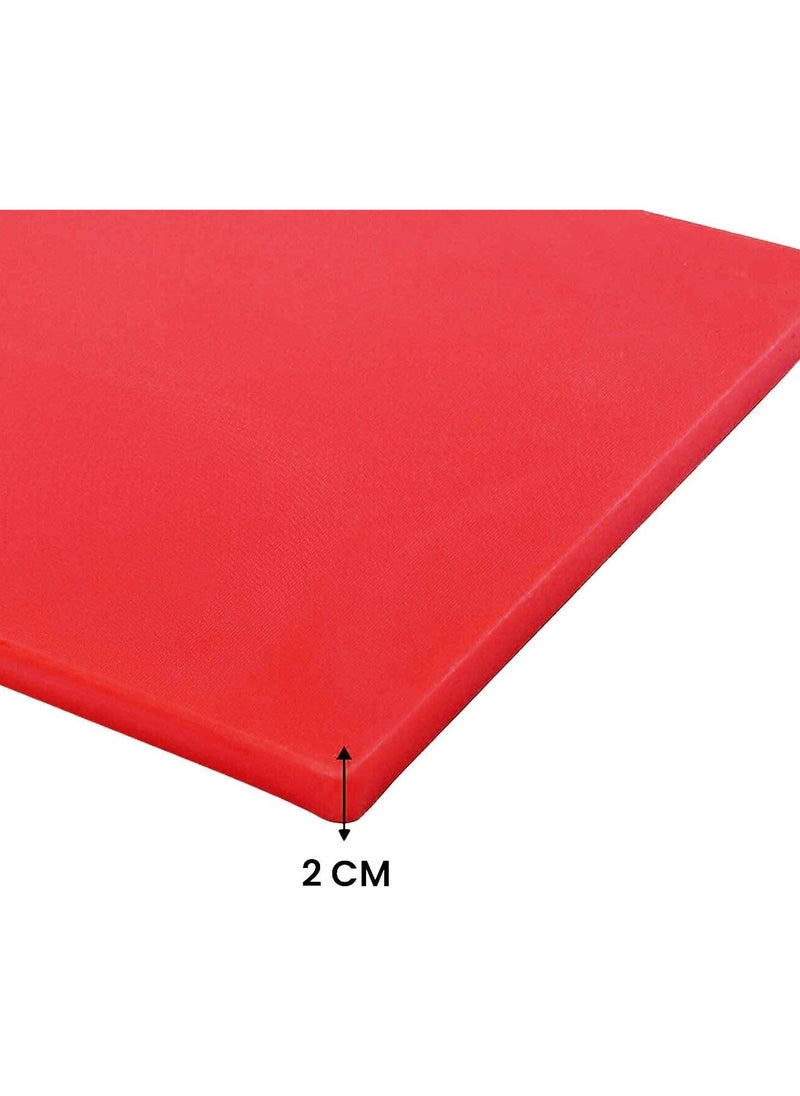 Chef Inox Professional Heavy Duty High-Density Polyethylene Cutting Board - 60 x 40 x 2cm Red  - Image 2