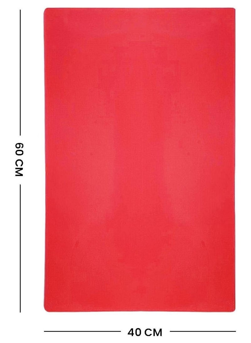 Chef Inox Professional Heavy Duty High-Density Polyethylene Cutting Board - 60 x 40 x 2cm Red  - Image 3