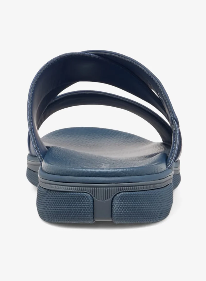Le Confort NAVY Men's Textured Cross Strap Slip-On Sandals Ramadan Collection for Men | Best Price UAE