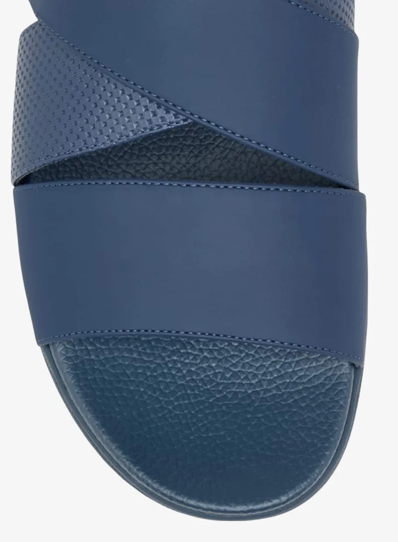 Le Confort NAVY Men's Textured Cross Strap Slip-On Sandals Ramadan Collection for Men | Best Price UAE