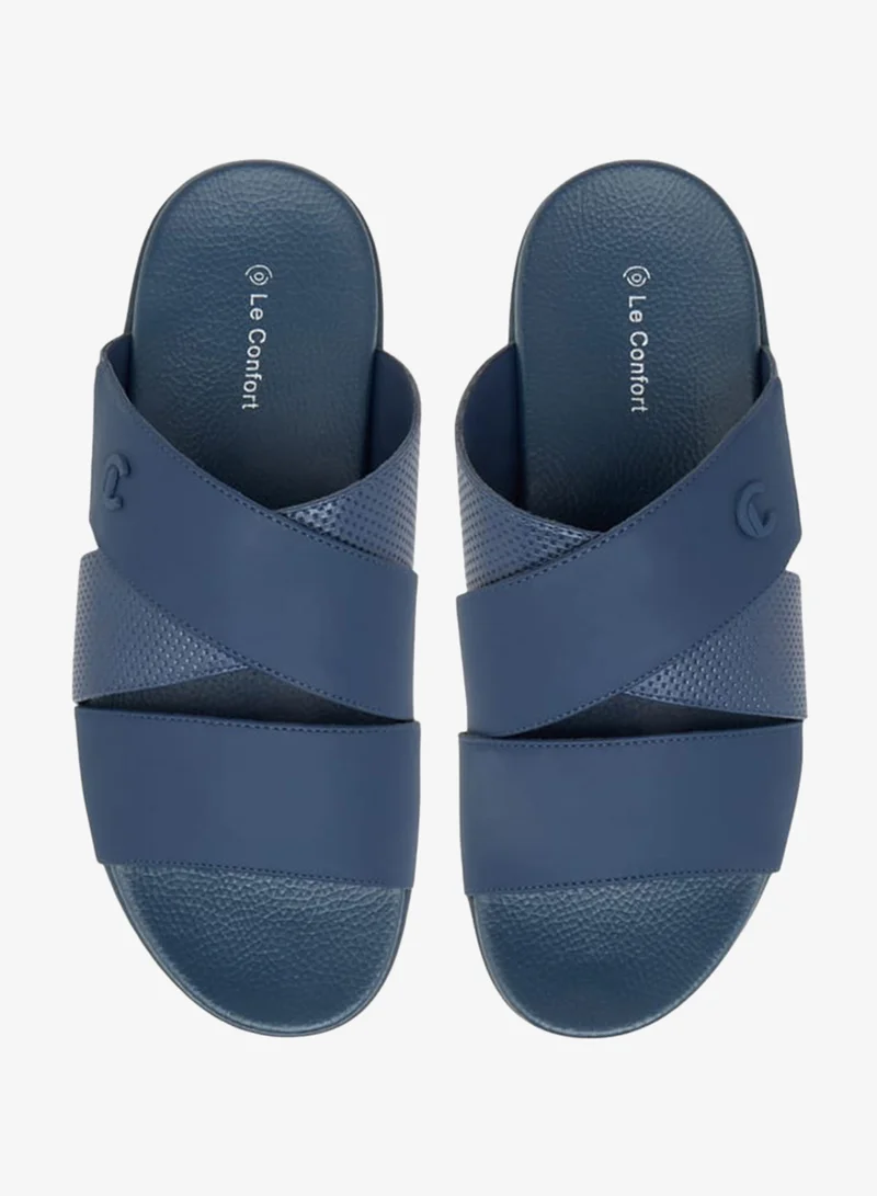 Le Confort Men's Textured Cross Strap Slip-On Sandals Ramadan Collection