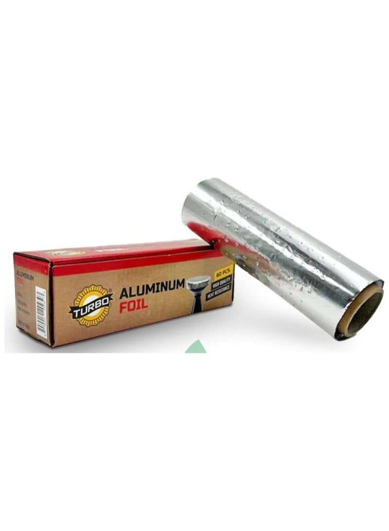Turbo Aluminum Foil Paper: High-Quality Heat Resistance (60pcs) - Image 1