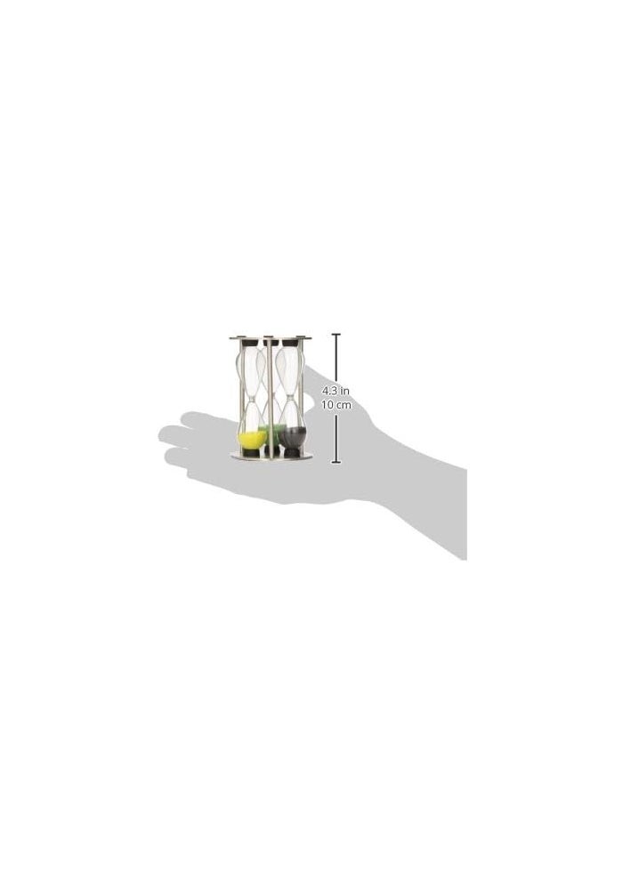 G&H Tea Services Thames Oasis 3-4-5 Minute Sand Timer with Stainless Steel Frame - Image 2