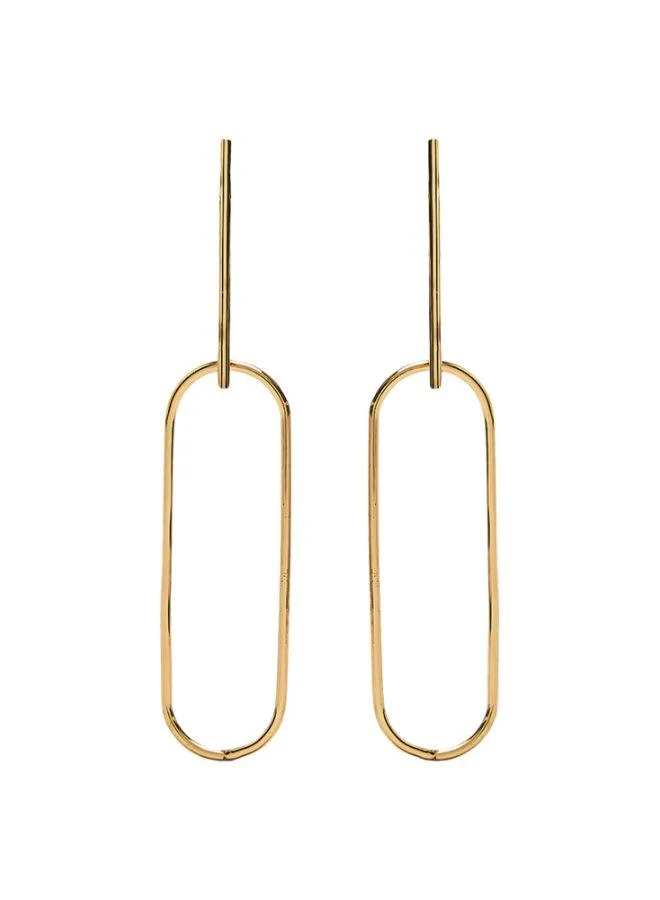 PARFOIS Earrings With Elongated Hoop Bar