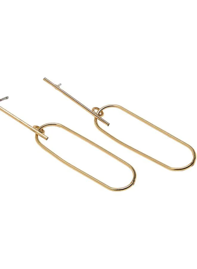 PARFOIS Earrings With Elongated Hoop Bar