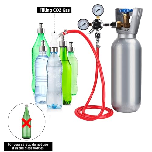 Hgkeke 5.5ft 5/16 Co2 Gas Line Tubing for Kegerator Assembly with stainless steel carbonator cap carbonation cap for soda bottle, Ball Gas Lock Draft beer Red Hose kit for Homebrew - Image 5