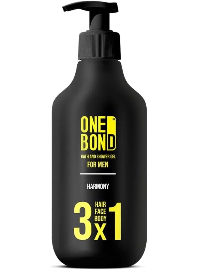وان بوند هارموني 3×1 للرجال - جل استحمام متعدد الاستخدامات للشعر والوجه والجسم 500 مل