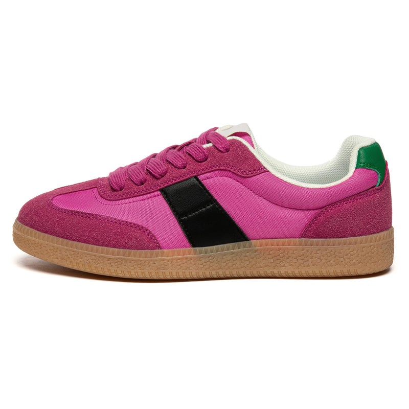Rihero Women's Fashion Sneakers Classic Tennis Shoes Casual Lace-Up Walking Shoes Pink Size 8.5 - Image 3