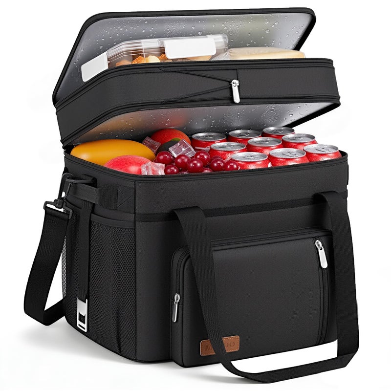 MIYCOO Cooler Bag Double Deck - 60 Can Leakproof Insulated Portable Soft Lunch Cooler, Extra Large Expandable Ice Chest Cooler for Beach, Picnic, Camping, Shopping - Image 1