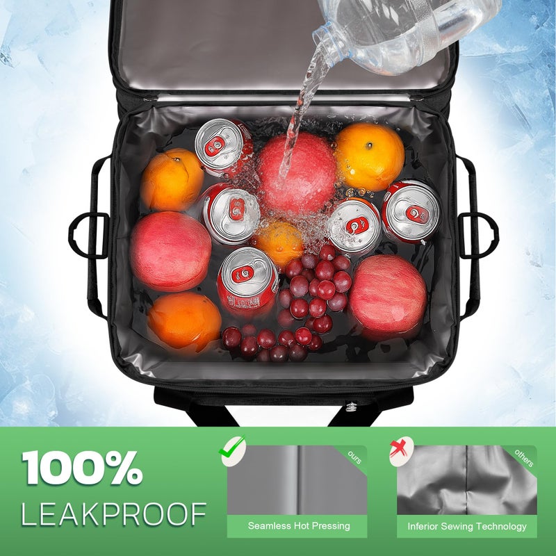 MIYCOO Cooler Bag Double Deck - 60 Can Leakproof Insulated Portable Soft Lunch Cooler, Extra Large Expandable Ice Chest Cooler for Beach, Picnic, Camping, Shopping - Image 5